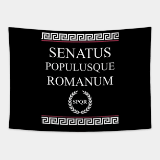 Senatus Populusque Romanum SPQR Ancient Rome Symbol Tapestry