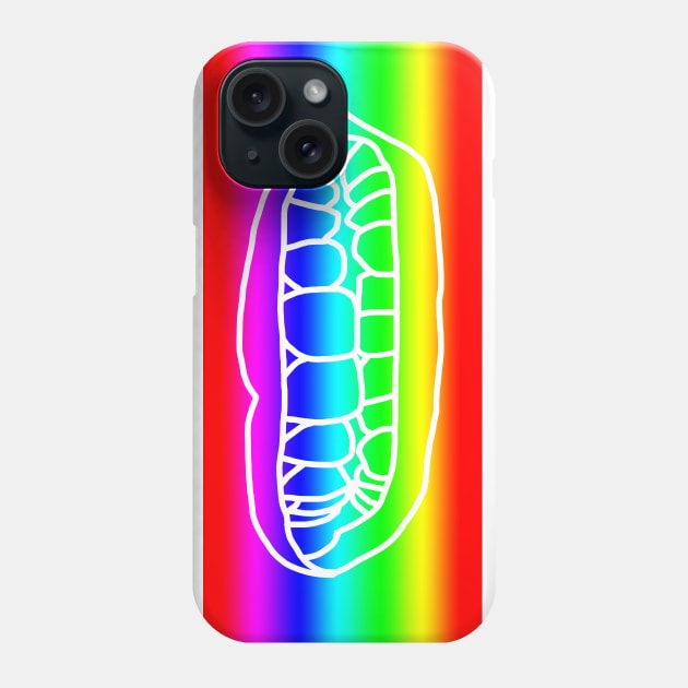 Natural Lips Rainbow Stripes Phone Case by ellenhenryart