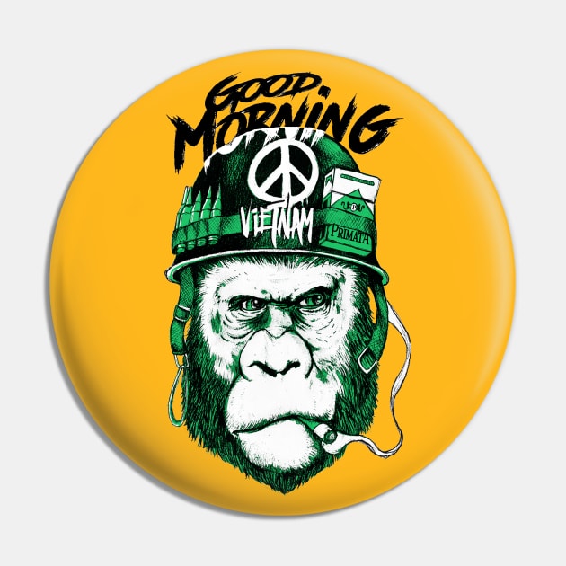 Vietnam Ape War Pin by primate