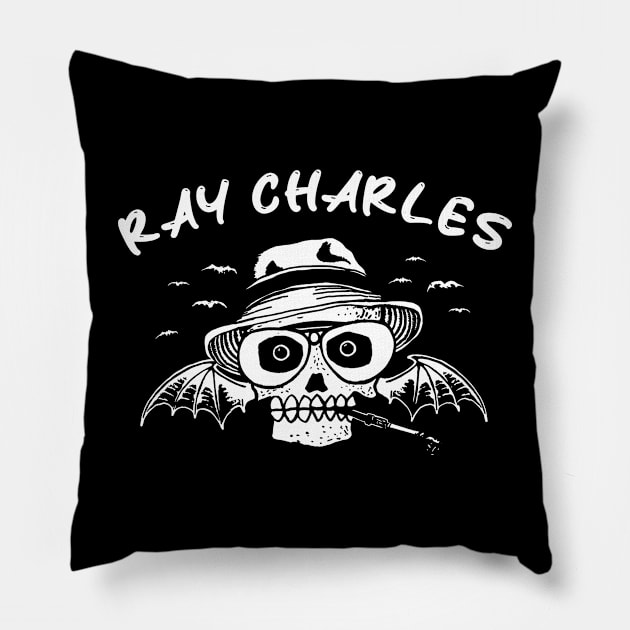 ray charles gentlemen Pillow by the haunted bathroom