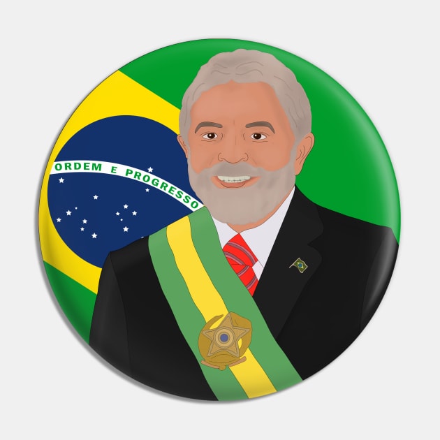 Lula Brazil Brazilian Pin by DiegoCarvalho