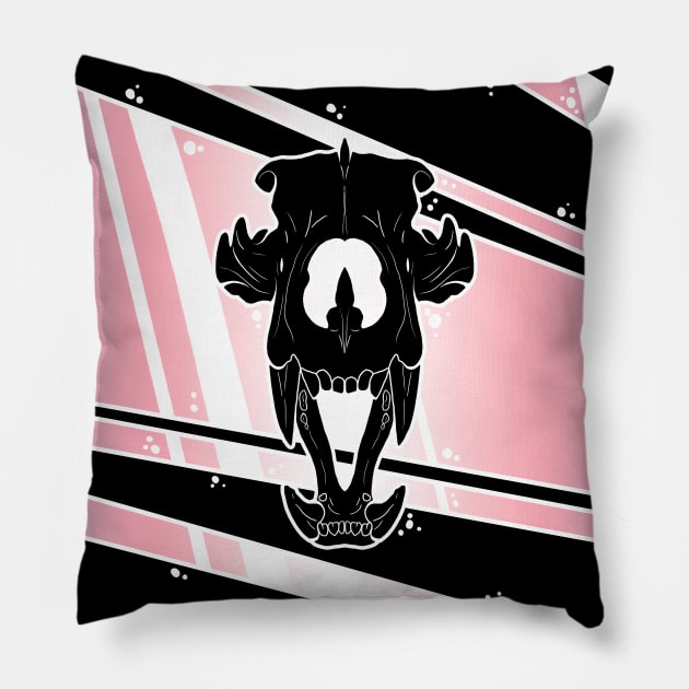 Trans Pride Skull - Bear Pillow by KCDragons