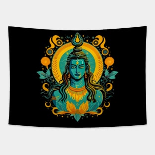 Hindu God Lord Shiva Worship Tapestry