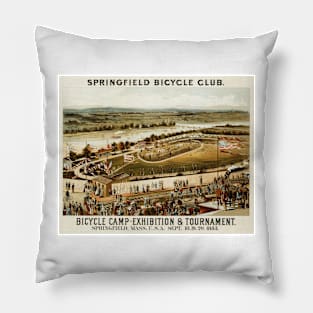 Springfield Bicycle Club Exhibition Tournament Vintage Advertising Pillow