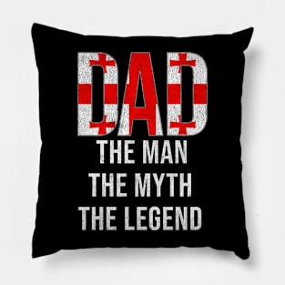 Georgian Dad The Man The Myth The Legend - Gift for Georgian Dad With Roots From Georgian Pillow