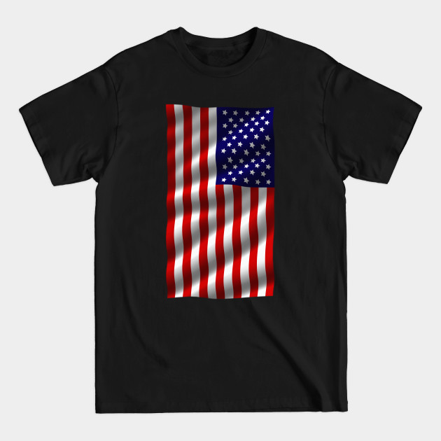 Wavy American flag - American Flag - T-Shirt