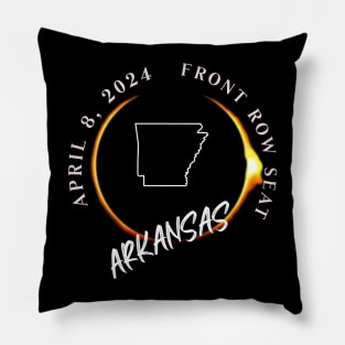 2024 Arkansas Eclipse Front Row Seat To Total Darkness Pillow