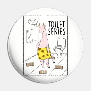 Toilet Series Giraffe Grey Pin