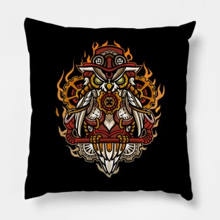 Steampunk owl Pillow