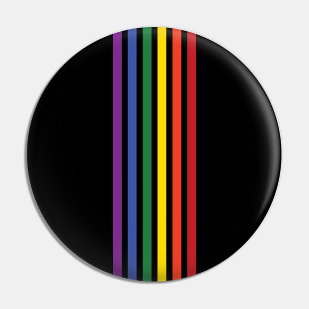 Pride Rainbow Flag Vertical Stripes Pin by McNutt