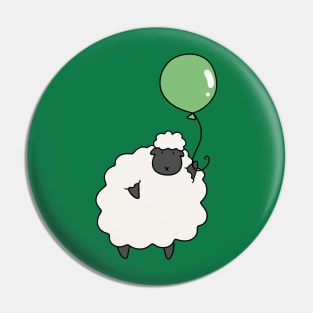 Green Balloon Sheep Pin