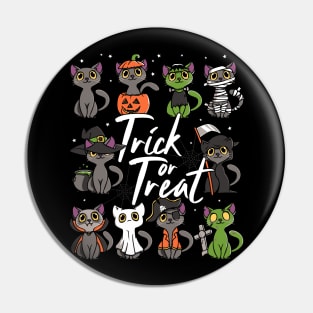 Cute Halloween Cats Trick or Treat Pin