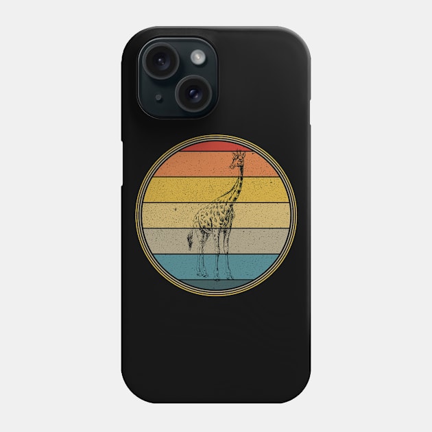 Giraffe Retro Style Phone Case by SpacemanTees