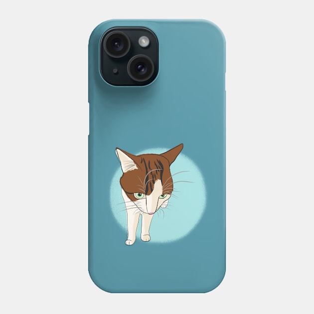 Soya the cat - grumpy Phone Case by Chigurena