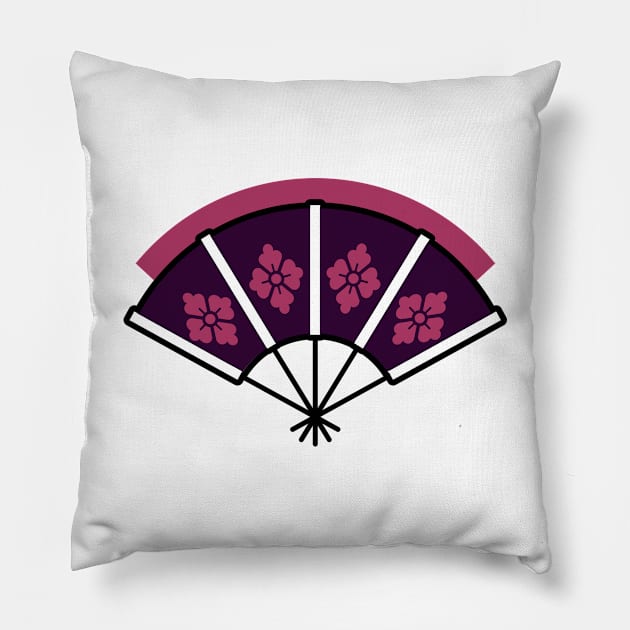 Japanese Fan Design Pillow by New East 