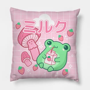 Trip to the 90s with Our Harajuku : Cute Kawaii Strawberry Frog and Anime Milk Box Pillow