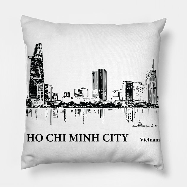 Ho Chi Minh City - Vietnam Pillow by Lakeric