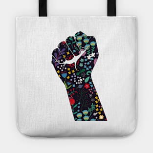 Black Lives Matter Floral Hand Tote