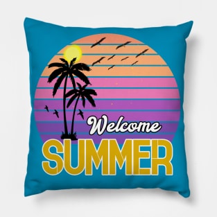 Summer Vacation T Shirt Pillow