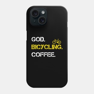 Vintages Bicycling And Coffee Phone Case
