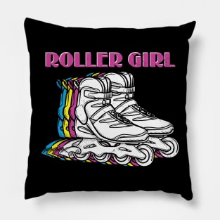 Roller Girl Cool Roller Derby Graphic Roller Skating Lover Gift Pillow