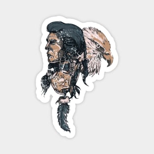 Vintage Native American Aztec Warrior Magnet