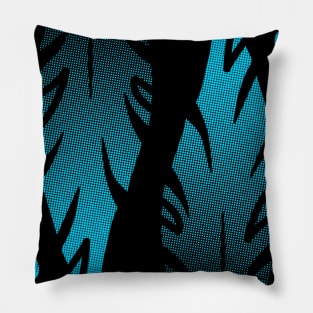 Tribal: Double Blue Leaves Pillow