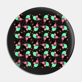 Fruity floral with dots Pin