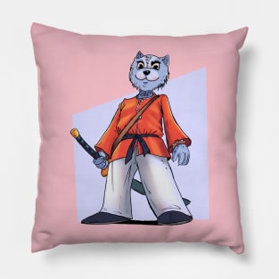 Karate cat Pillow