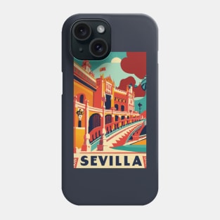 A Vintage Travel Art of Seville - Spain Phone Case