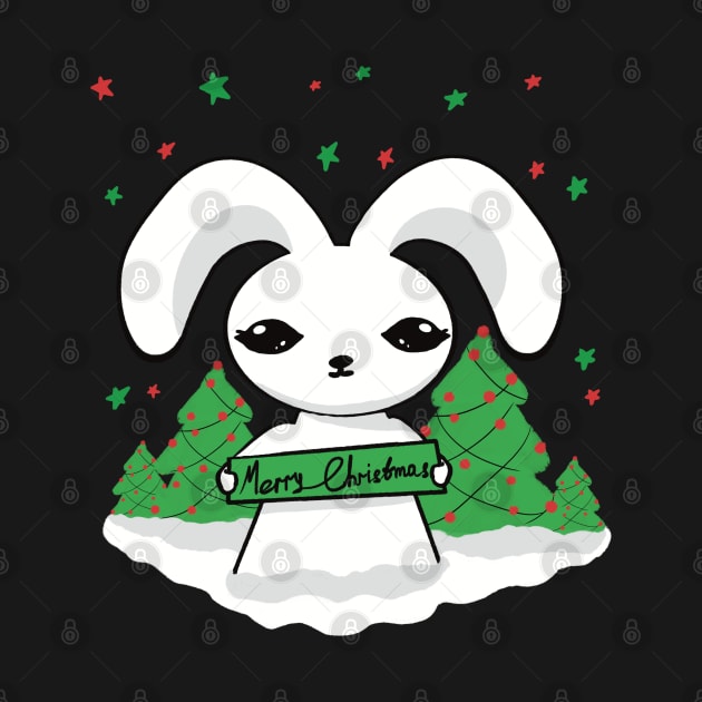 Christmas tree & rabbit by Xatutik-Art