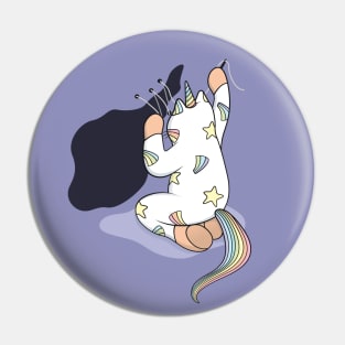 Weird Unicorn Cat maintaining the delicious black holes Pin