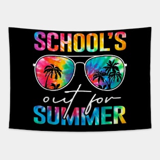 Schools Out For Summer Tie Dye Last Day Of School Teacher Tapestry