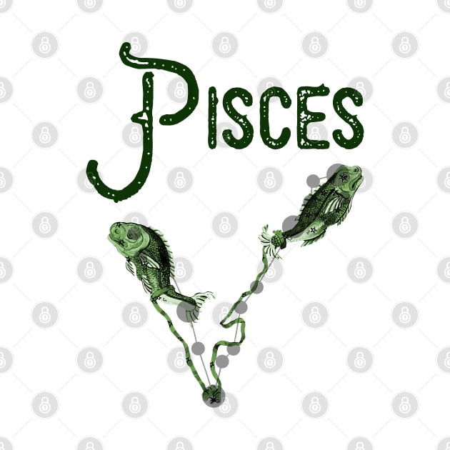 Pisces ))(( Astrological Sign Zodiac Constellation Design by darklordpug