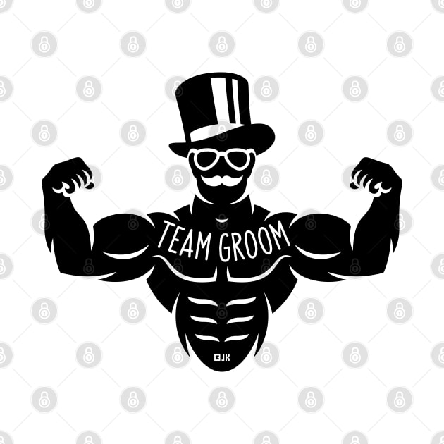 Team Groom (Stag Night / Bachelor Party / Tattoo / Black) by MrFaulbaum