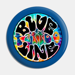 Blue Line Tattoo La Crosse WI Tye Dye Logo Pin