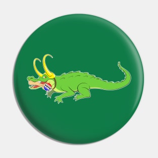 Vote Gator (Double sided) Pin