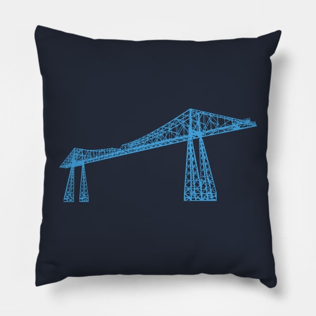 transporter bridge Pillow by Luckythelab