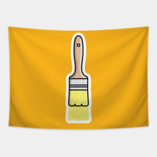 Paint Brush Sticker design vector illustration. Painting working tool equipment icon concept. Paint Brush sticker vector design with shadow. Tapestry