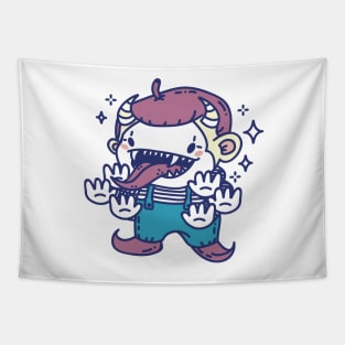 Mime mimic monster ridicule by imitation Tapestry