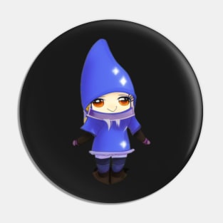 Cute Blue Female Gnome Pin