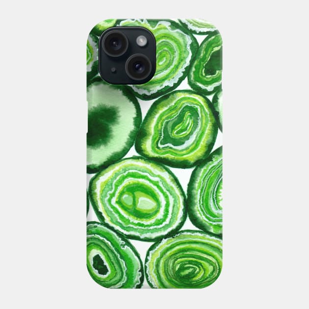 Green agate pattern Phone Case by katerinamk