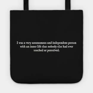 Conversations with Friends book quote Tote