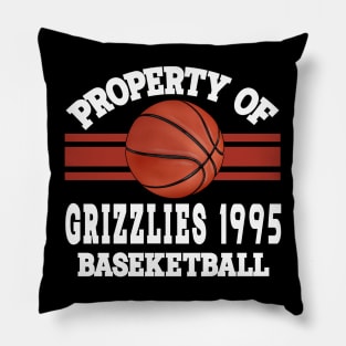 Proud Name Grizzlies Graphic Property Vintage Basketball Pillow