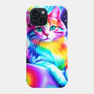 Colorful Cosmic Anime Cat Phone Case