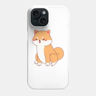 shiba inu shocked cartoon Phone Case