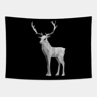 Grey Geometric Stag Tapestry