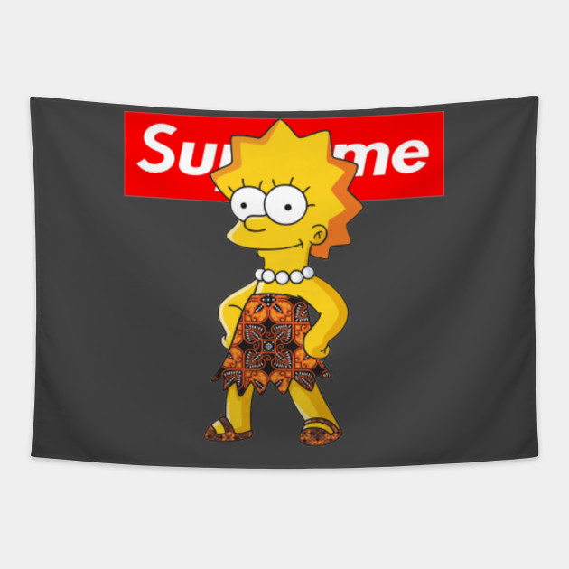 Supreme Lisa Simpson Tapisserie Teepublic Fr But when homer, marge and maggie leave, it is in marge's station wagon, even though it is on the same day. supreme lisa