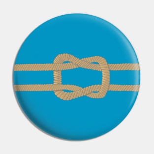 Reef knot on rope Pin