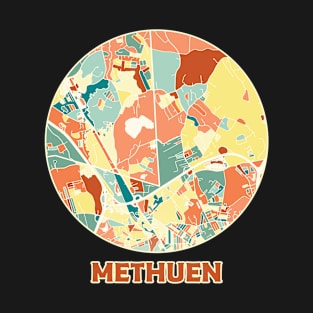 Methuen Massachusetts map in mozaique colors T-Shirt